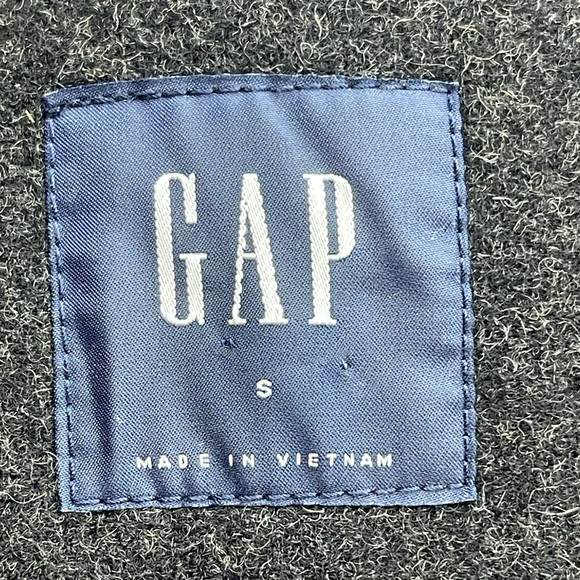 Gap size small dark gray wool blend hooded jacket duffle coat - Picture 6 of 8